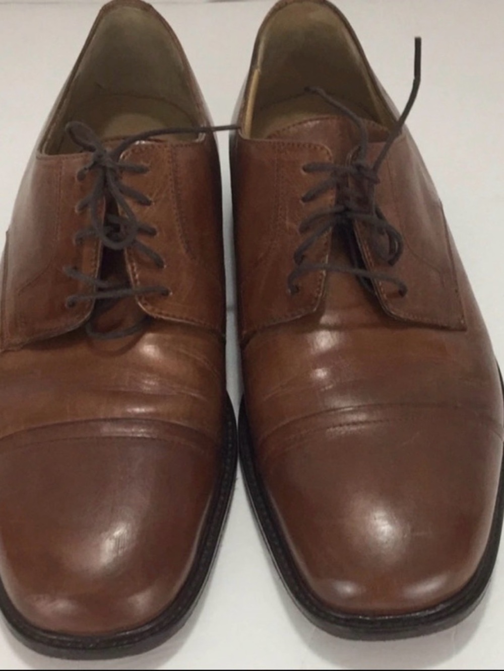 Johnston & Murphy Brown Leather Derby Shoes